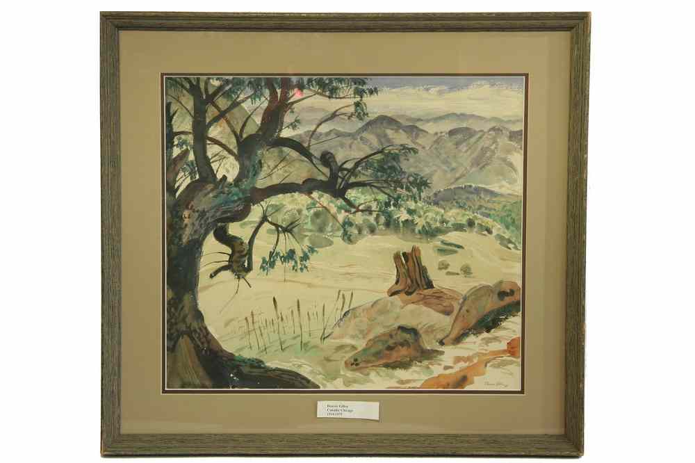 Appraisal: WATERCOLOR - California landscape signed lr 'Denver Gillen' Can IL