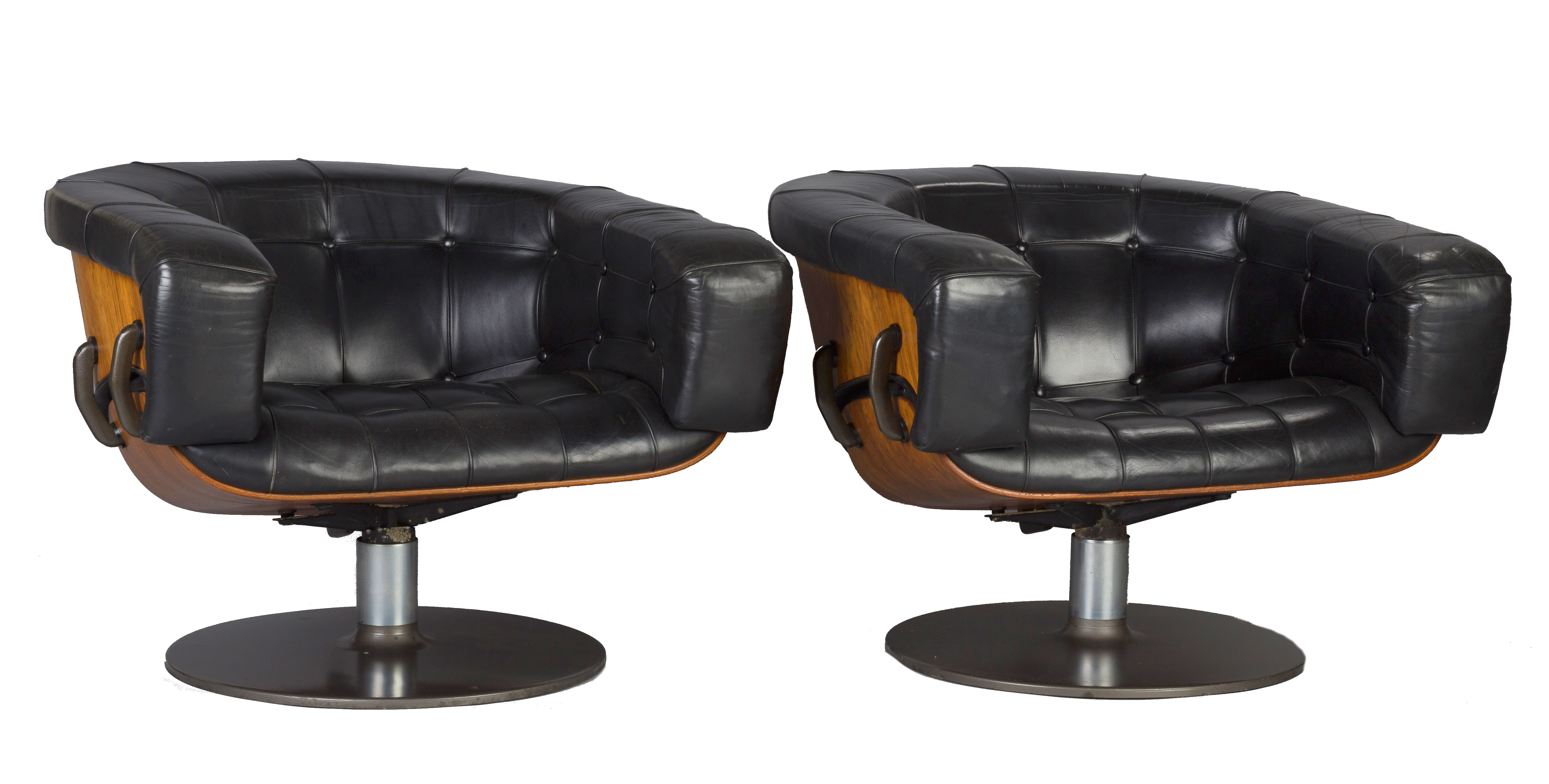 Appraisal: Rare Pair of Swivel Chairs Designed by Martin Grierson for