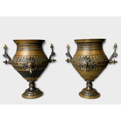 Appraisal: A Pair of th century French Aesthetic movement Bronze garniture