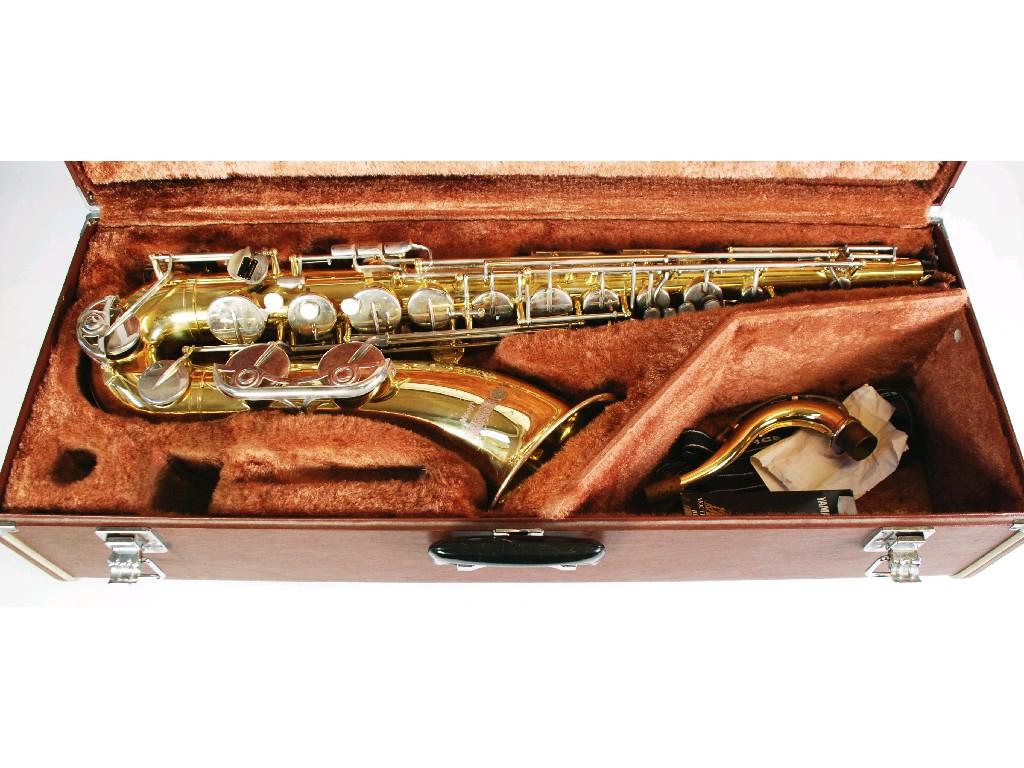 Appraisal: YAMAHA JAPAN GILT METAL AND CHROMIUM PLATED TENOR SAXOPHONE with