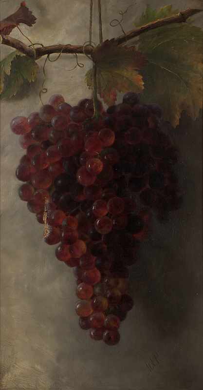 Appraisal: Still life with grapes signed with initials lower right MAP