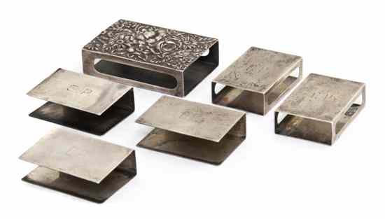 Appraisal: A Collection of American Sterling Silver Match Holders comprising a