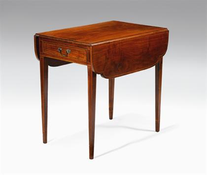 Appraisal: Federal inlaid mahogany pembroke table mid-atlantic states th century H