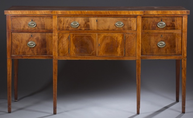 Appraisal: Late th c Mid Atlantic Sideboard Mahogany with white pine