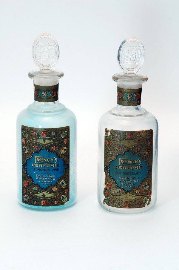 Appraisal: Two French's Perfume cologne bottles two-part molds with an applied