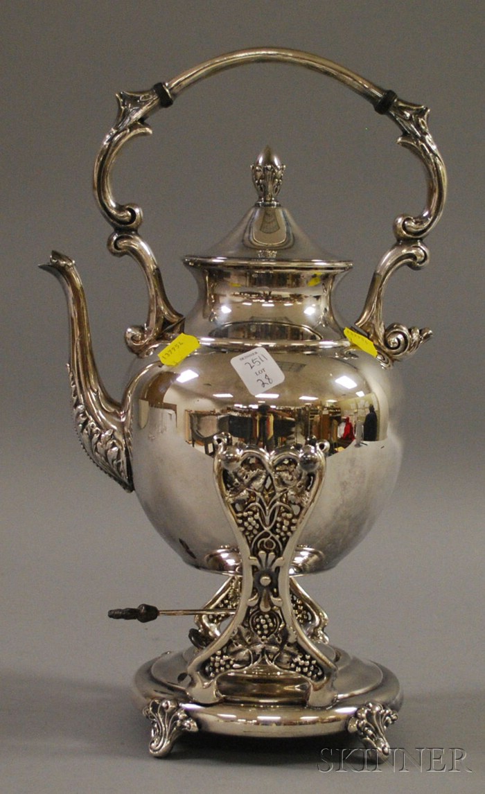 Appraisal: Late Victorian Silver Plated Hot Water Urn with grape and