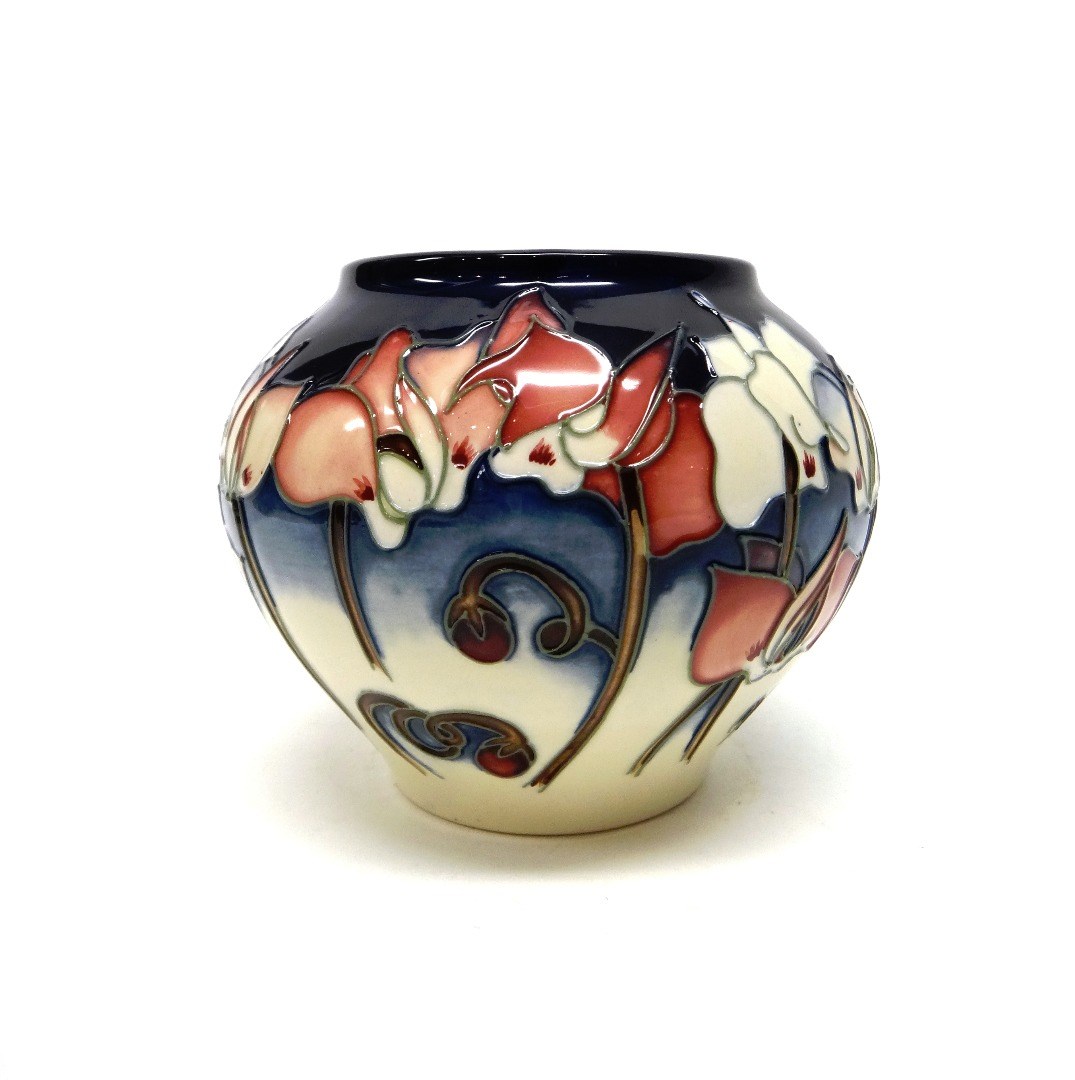 Appraisal: A Moorcroft 'Sweet Pea' vase cm high boxed