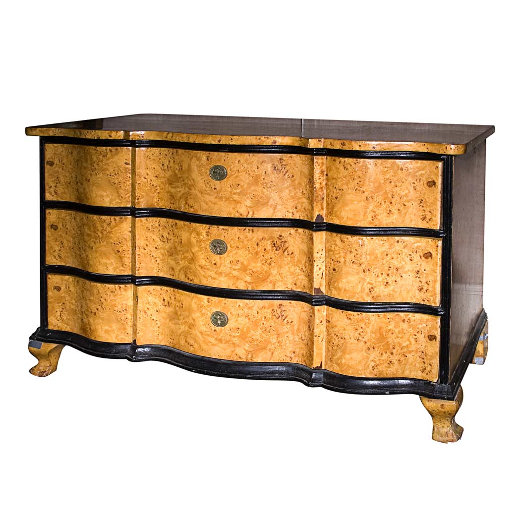 Appraisal: Biedermeier Style Bird's-Eye Maple Chest of Drawers Height inches width