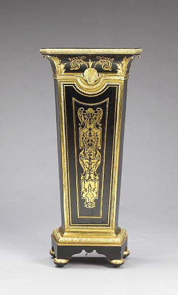 Appraisal: A Louis XIV style gilt bronze boulle marquetry and ebonized