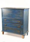 Appraisal: BLANKET CHEST - Queen Anne period blue painted pine blanket