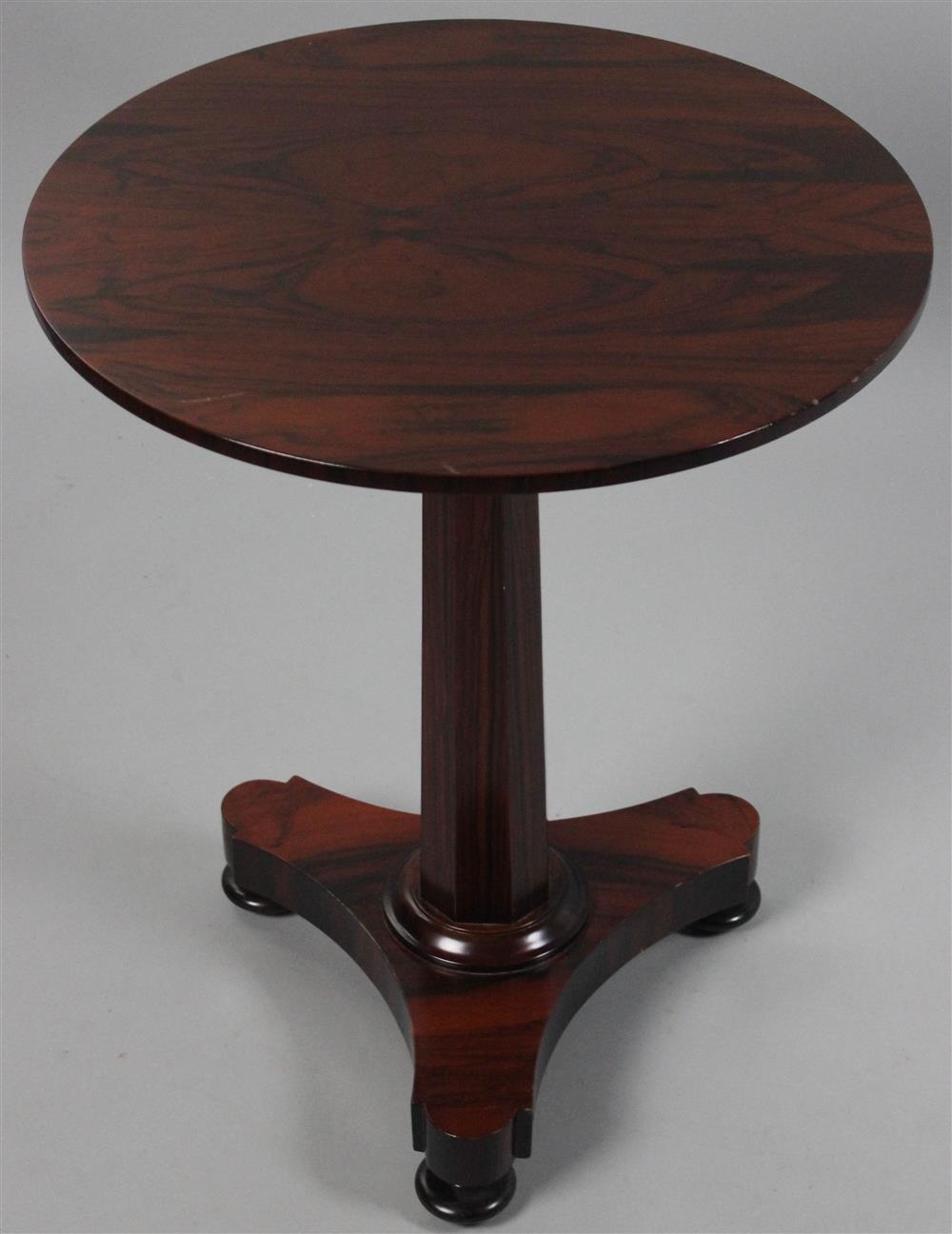 Appraisal: FRENCH EMPIRE STYLE FAUX ROSEWOOD TABLE the round top over