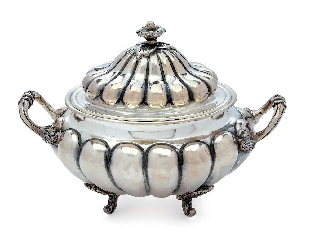 Appraisal: A Continental Silver Tureen Height x length inches A Continental