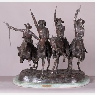 Appraisal: After Frederic Remington - Coming Thru the Rye Bronze Signed