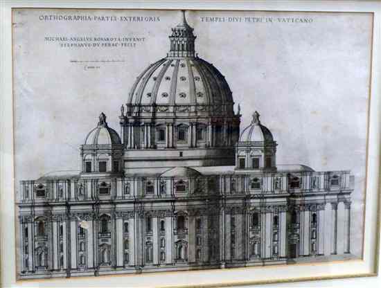 Appraisal: Ambroglio Brambilla act - engraving Partis Exterioris Tempkli Divi Petri