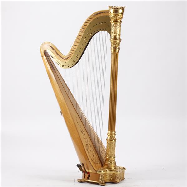 Appraisal: Lyon Healy Style Concert pedal harp with bench and original