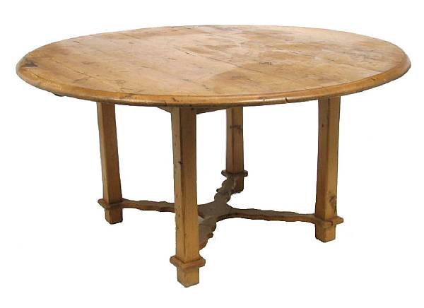 Appraisal: A pine tavern table together with six chairs height of