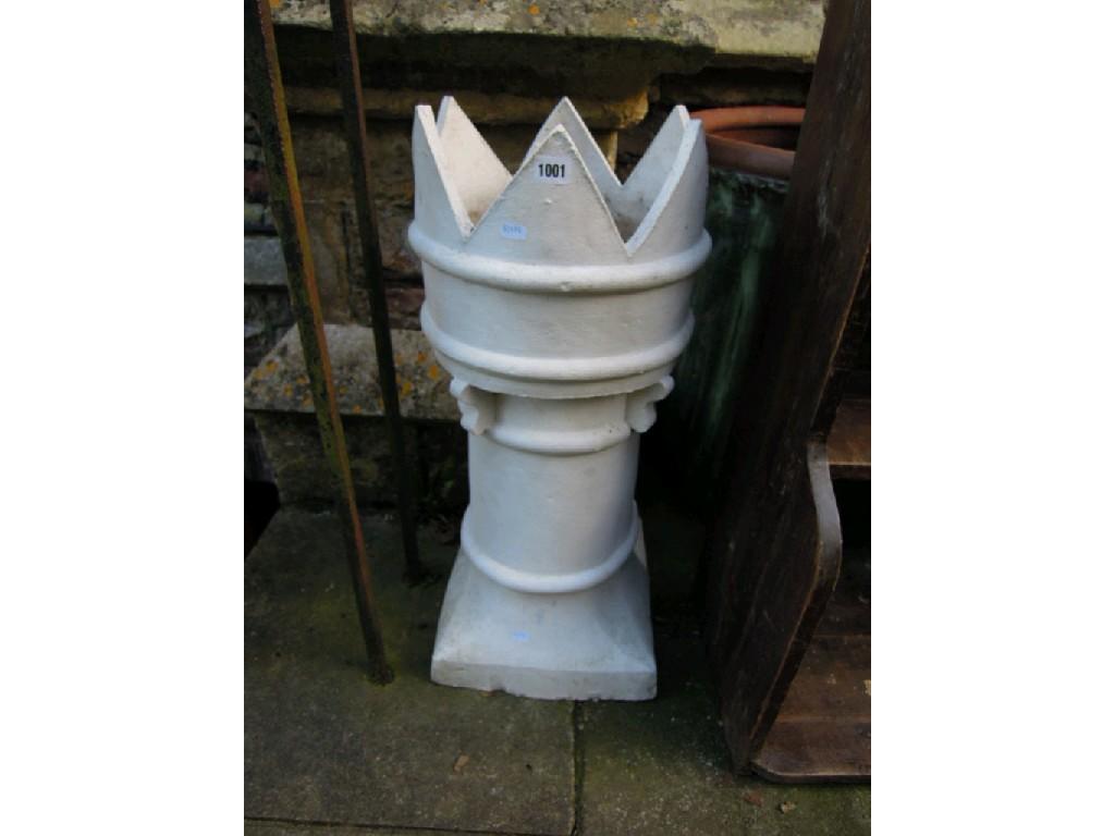 Appraisal: A Victorian buff coloured crown top chimney pot with later