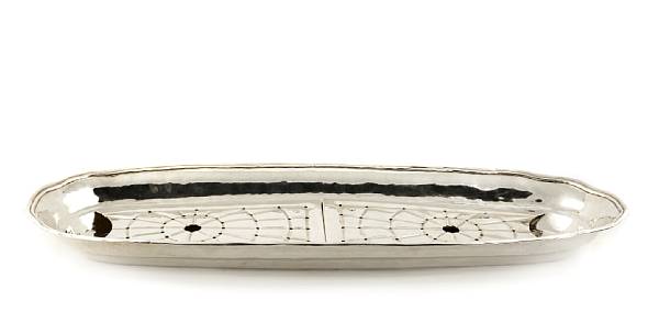 Appraisal: A plated pair of hand wrought fish platters with mazarine