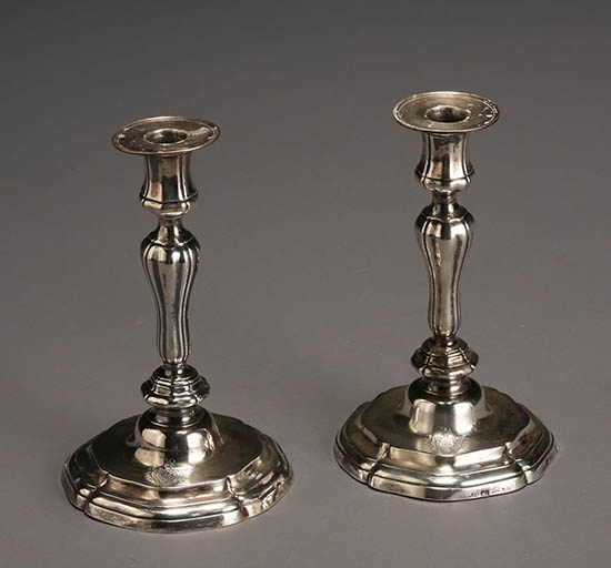 Appraisal: Lot Property of Various Owners Pair of Spanish Rococo Silver