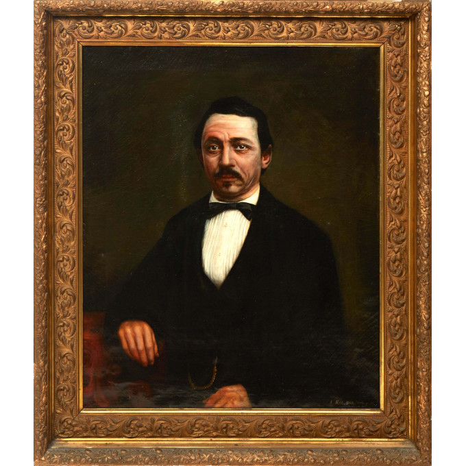 Appraisal: American School Portrait of a Gentleman possibly Mr Martinez th