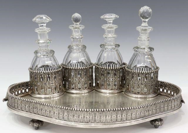 Appraisal: French silver plate drinks service tray Maison Odiot Paris oblong