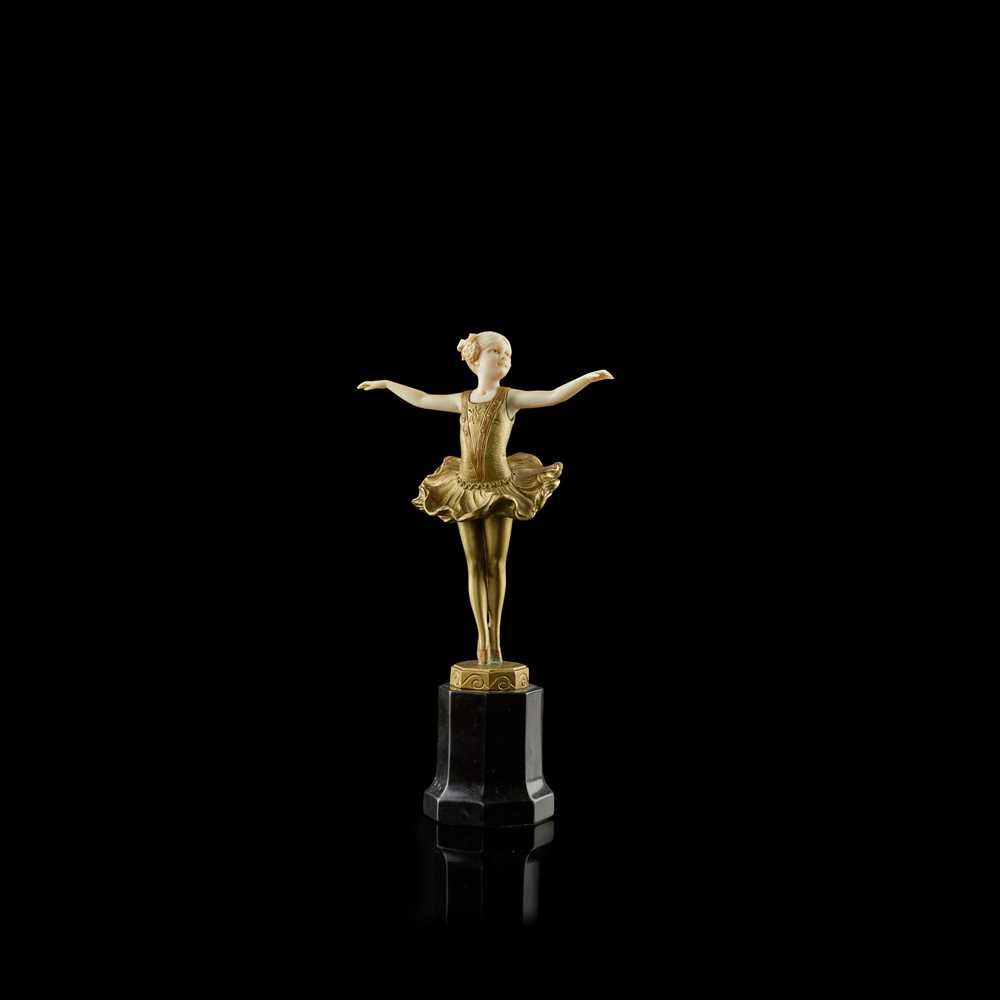 Appraisal: Y FERDINAND PREISS - BALLET DANCER CIRCA cold painted bronze