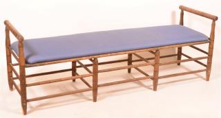 Appraisal: Windsor Bamboo Turned Day Bed Windsor Bamboo Turned Day Bed