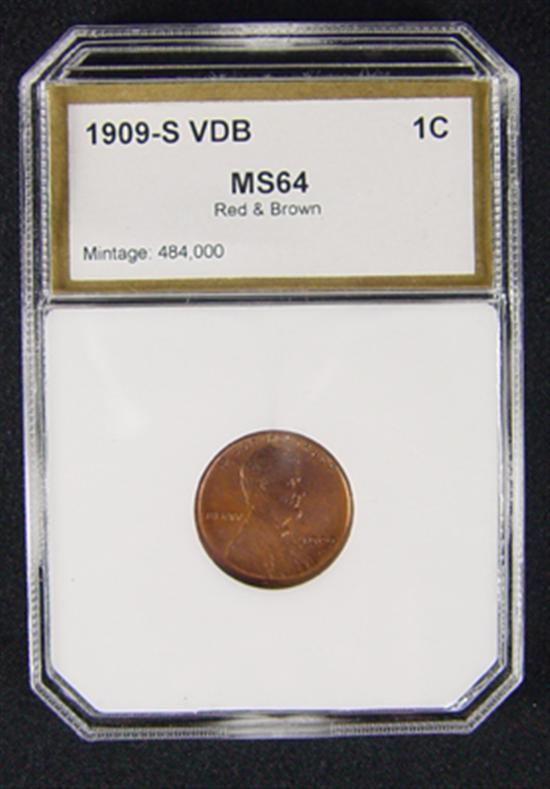 Appraisal: -S VDB Lincoln Cent Another example of this key to