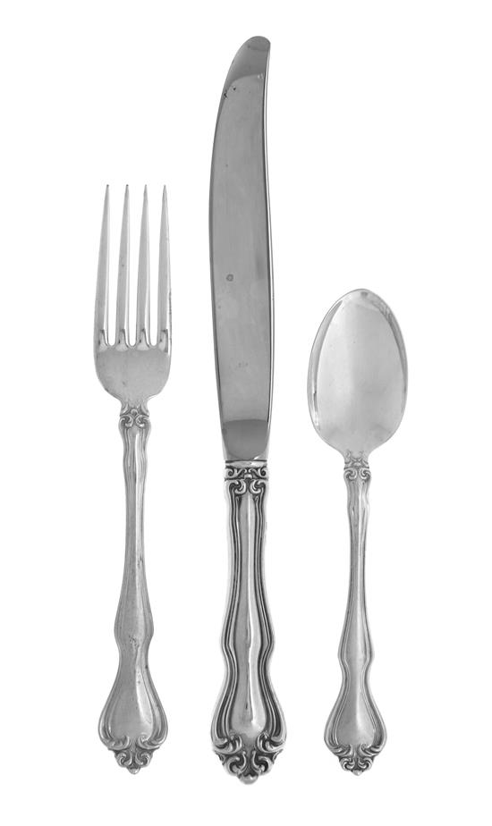 Appraisal: Sale Lot An American Silver Flatware Service Westmorland Wallingford CT