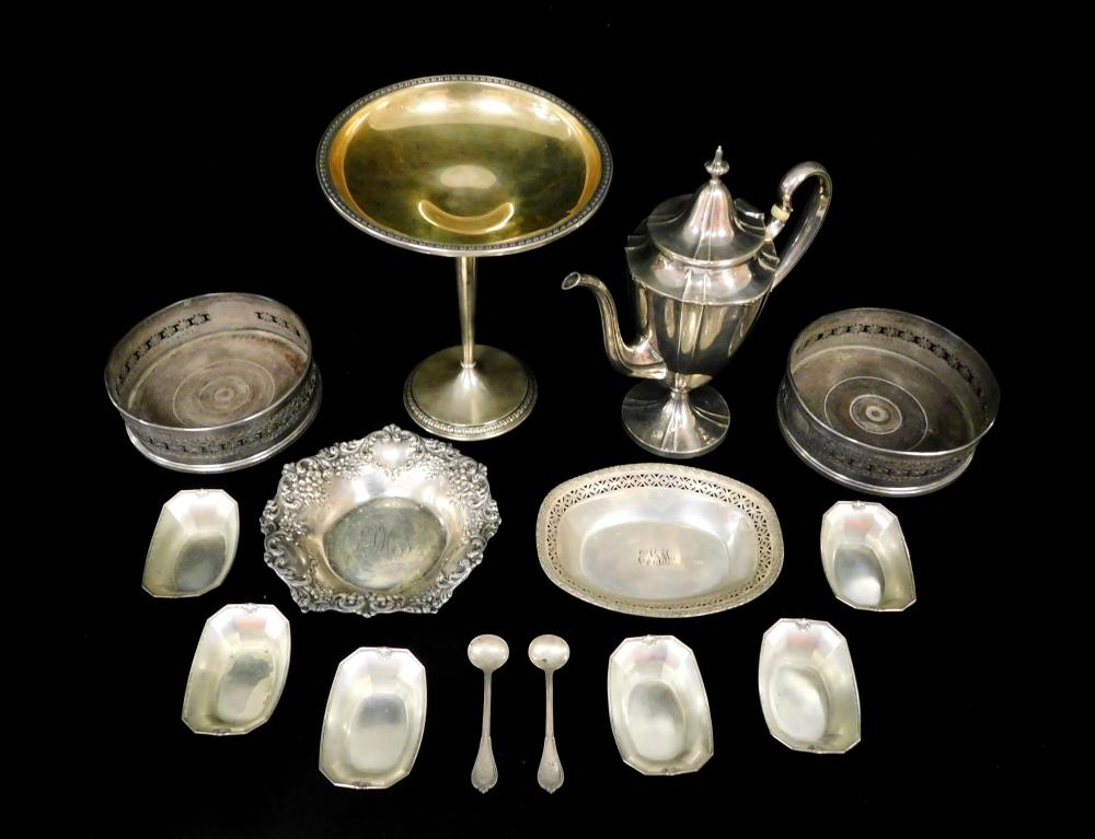 Appraisal: STERLING Fourteen pieces of American and other silver Whiting Watson