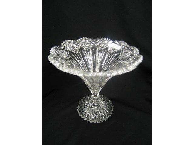 Appraisal: Brilliant Period Cut Glass Bouquet Vase elegant form