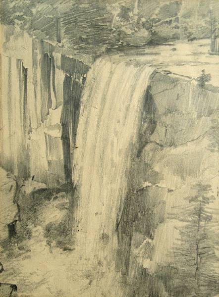 Appraisal: Charles A Fries American - Vernal Falls Yosemite also other