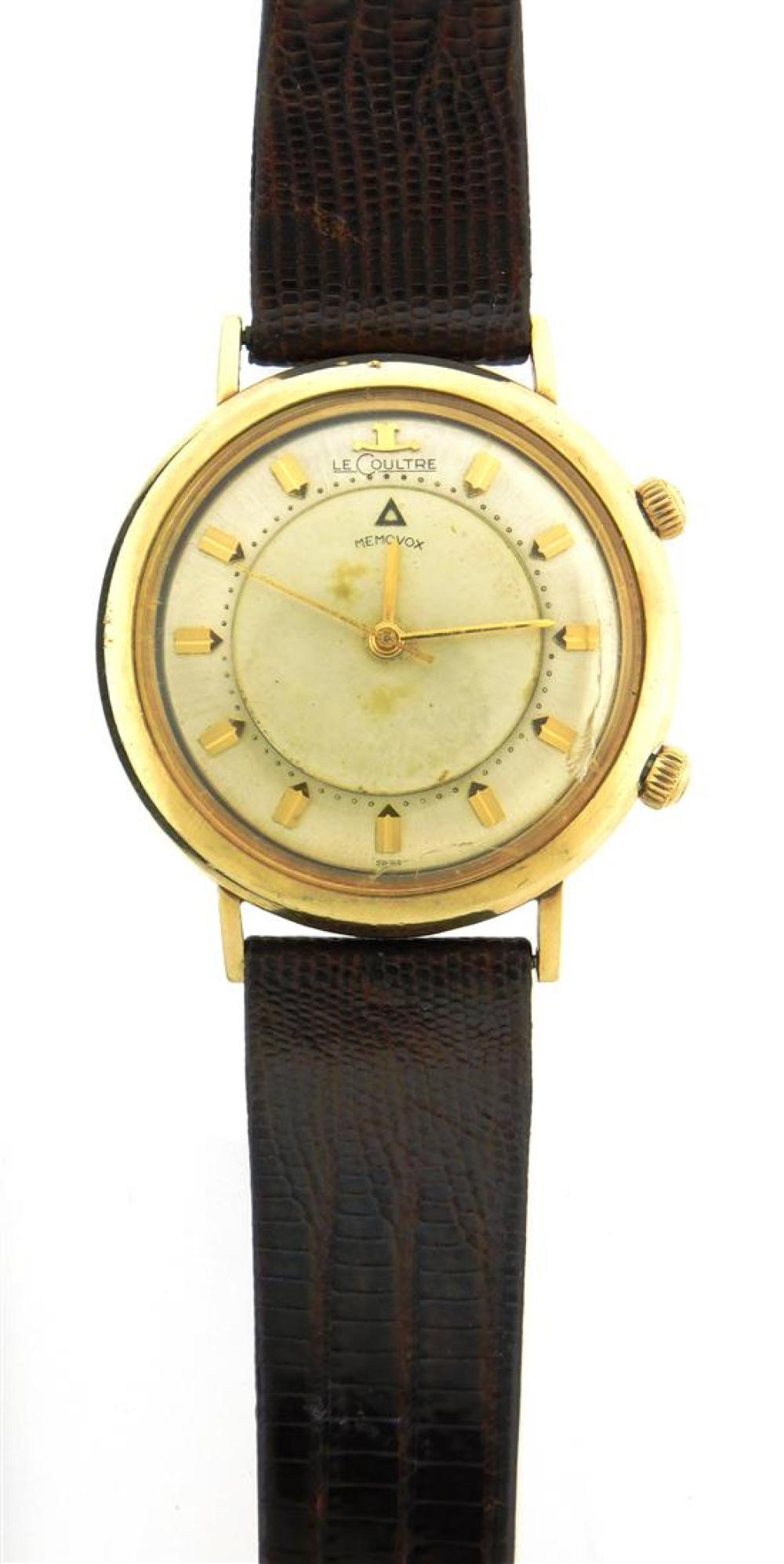 Appraisal: JEWELRY Gentleman's LeCoultre Memovox Wristwatch K gold-filled manual wind movement