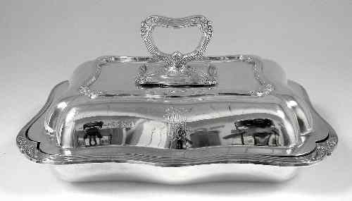 Appraisal: A late Victorian silver rectangular entree dish and cover of