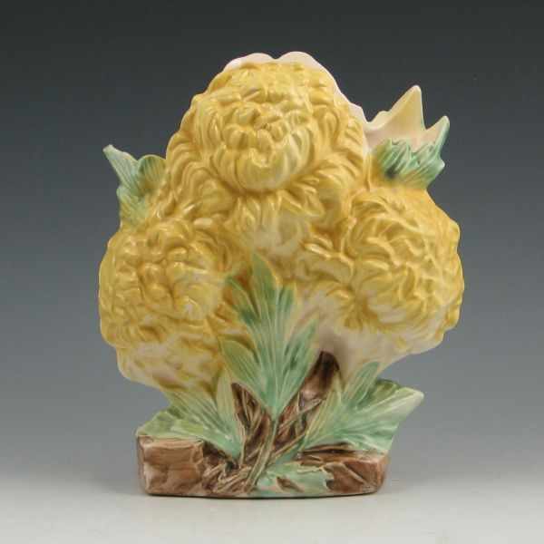 Appraisal: McCoy chrysanthemum vase in yellow Marked McCoy USA Mint ''