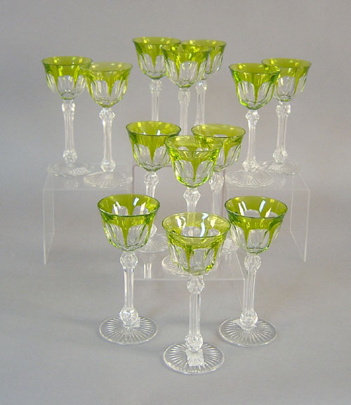 Appraisal: Set cut glass cordials h