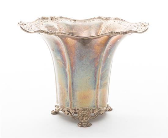 Appraisal: Sale Lot A Silver Footed Vase having an undulating rim