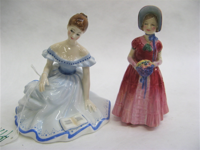 Appraisal: TWO ROYAL DOULTON PORCELAIN FIGURINES Marjorie HN having a pale