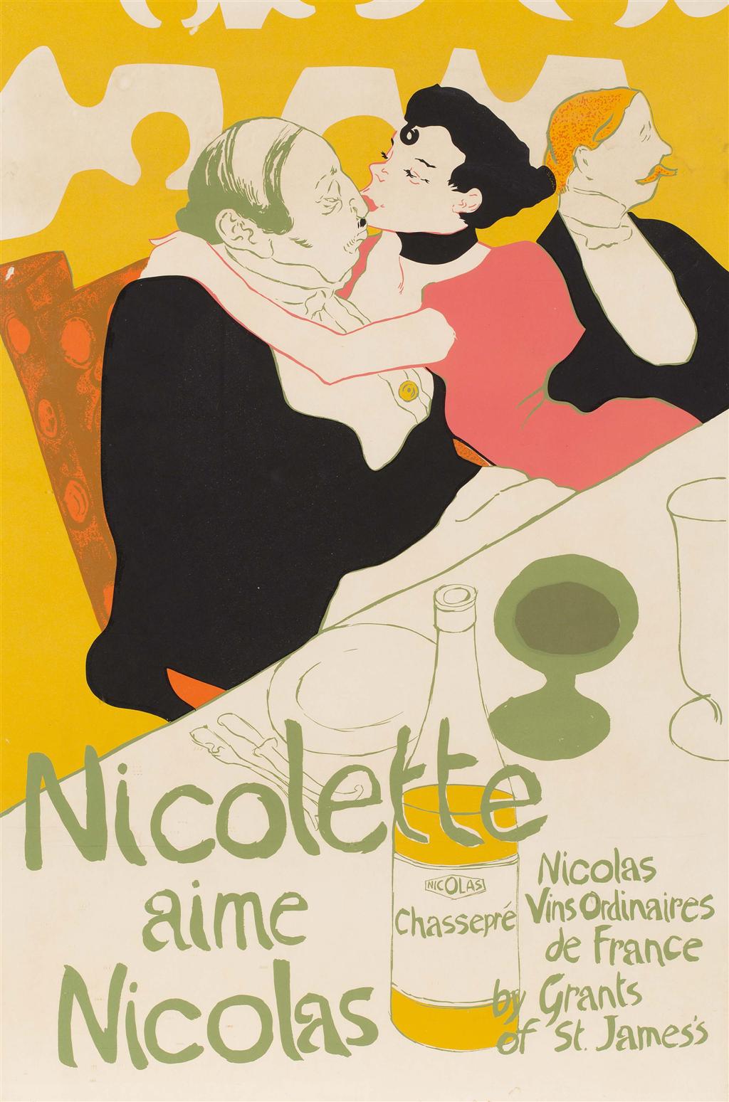 Appraisal: AFTER HENRI TOULOUSE-LAUTREC POSTER 'NICOLETTE AIME NICOLAS' published by Grants