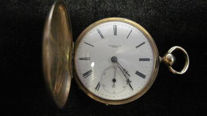 Appraisal: Lady's karat yellow gold hunting case pocket watch Blondelswiss th