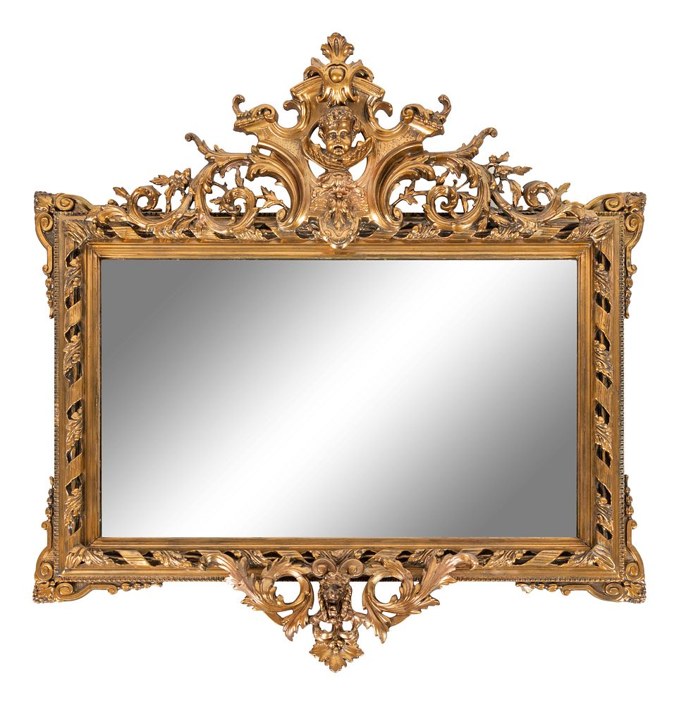 Appraisal: An Italian Giltwood Mirror An Italian Giltwood Mirror th Century