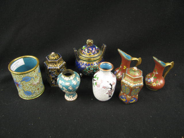 Appraisal: Chinese Cloisonne Miniatures vases jars