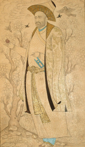 Appraisal: A th Century Oriental Portrait Miniature depicting a man standing