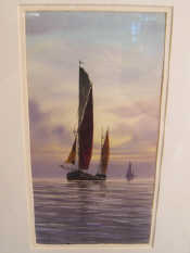 Appraisal: A quantity of about ten pictures including two sailing watercolours