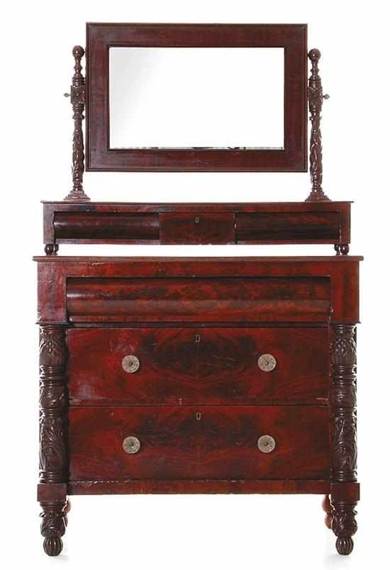 Appraisal: Classical carved mahogany dressing chest New York first quarter th