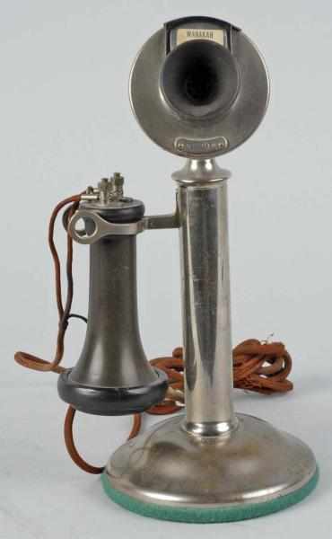 Appraisal: Western Electric B Candlestick Telephone Description Circa Nickel over brass