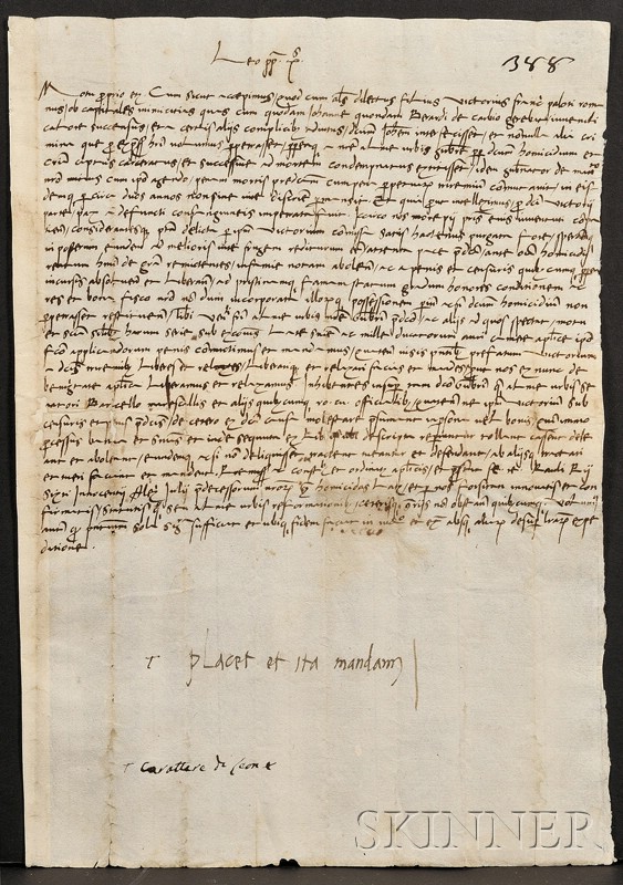 Appraisal: Papal Document Leo X Medici Giovanni de - Manuscript document