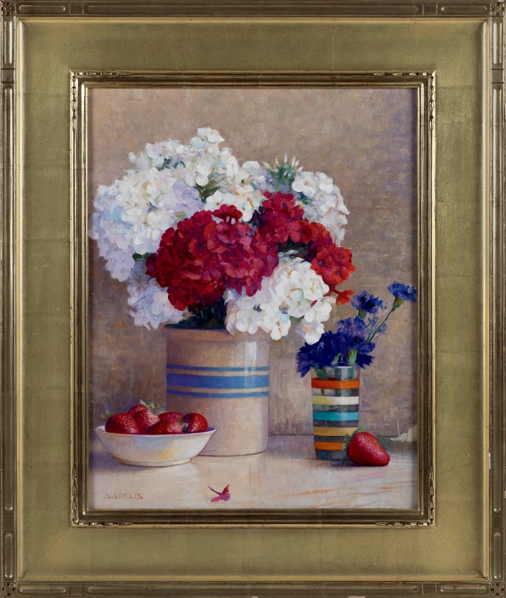 Appraisal: SID WILLIS NEW HAMPSHIRE MASSACHUSETTS B PHLOX OIL ON PANEL