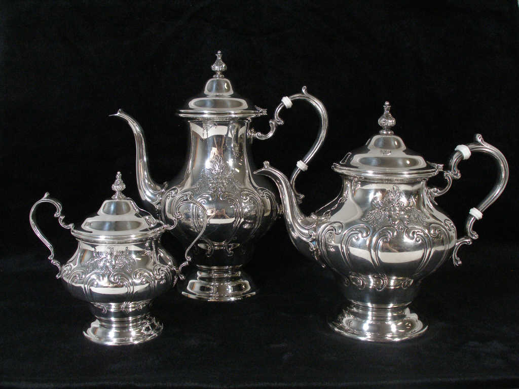 Appraisal: Sterling Tea Service Chantilly by Gorham in the Chantilly -