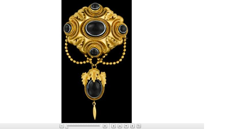 Appraisal: karat yellow gold onyx broochvictorian